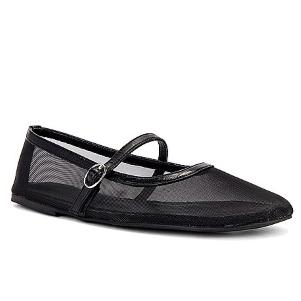 Tony Bianco Black Mesh Flats